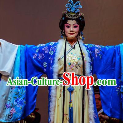 Chinese Beijing Opera Cai Wenji Apparels Anecdote of Jian An Costumes and Headdress Traditional Peking Opera Young Female Dress Diva Garment