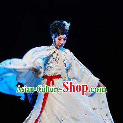 Chinese Beijing Opera Tsing Yi Apparels Xi Jiao Costumes and Headdress Traditional Peking Opera Actress Dress Hua Tan Yan Xijiao Garment