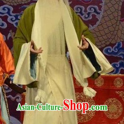 Shen Ting Ling Chinese Peking Opera Laosheng Apparels Costumes and Headpieces Beijing Opera Garment Old Man Clothing