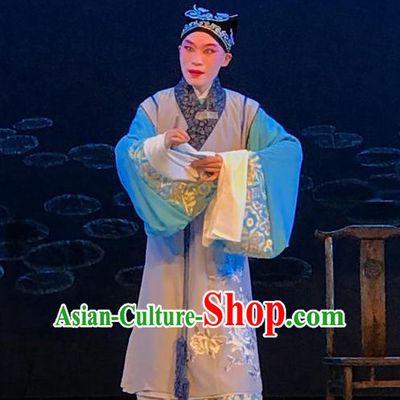 Hong Ling Yan Chinese Peking Opera Xiaosheng Apparels Costumes and Headpieces Beijing Opera Young Male Garment Niche Clothing
