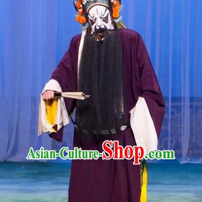 Zhou Ren Xian Sao Chinese Peking Opera Painted Role Apparels Costumes and Headpieces Beijing Opera Minister Garment Official Yan Song Clothing