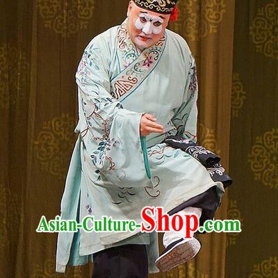 Mu Yang Juan Chinese Peking Opera Young Man Apparels Costumes and Headpieces Beijing Opera Clown Song Cheng Garment Clothing