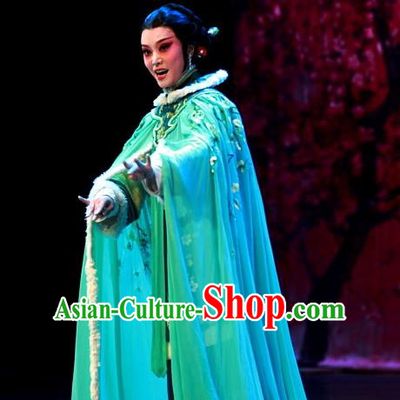 Chinese Beijing Opera Young Female Mei Fen Garment Luo Mei Yin Costumes and Hair Accessories Traditional Peking Opera Mistress Dress Actress Apparels