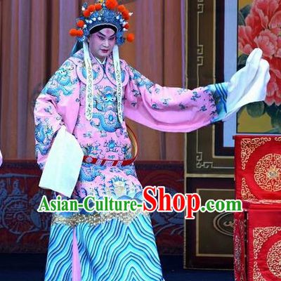 Li Sanniang Chinese Peking Opera Young Male Apparels Costumes and Headpieces Beijing Opera Military Official Liu Zhiyuan Garment Clothing