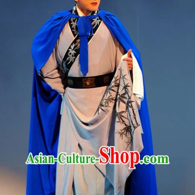 Tang Wan Chinese Peking Opera Scholar Lu You Apparels Costumes and Headpieces Beijing Opera Young Male Garment Xiaosheng Clothing