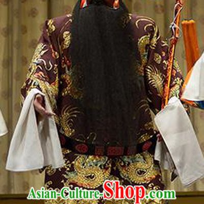 Da Long Pao Chinese Peking Opera Jing Apparels Costumes and Headpieces Beijing Opera Painted Face Garment Official Bao Zheng Clothing