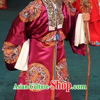 Jin Yunu Chinese Peking Opera Landlord Jin Song Apparels Costumes and Headpieces Beijing Opera Clown Garment Elderly Man Clothing