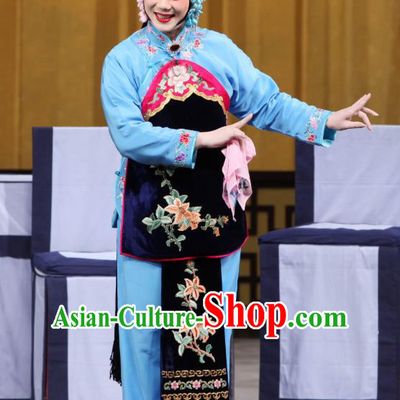 Chinese Beijing Opera Young Female Garment Jin Yunu Costumes and Hair Accessories Traditional Peking Opera Hua Tan Dress Actress Apparels