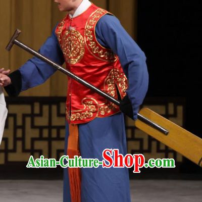 Jin Yunu Chinese Peking Opera Soldier Apparels Costumes and Headpieces Beijing Opera Wusheng Garment Martial Male Clothing