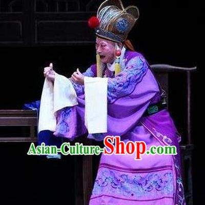 Xiang Lian Case Chinese Peking Opera Old Man Apparels Costumes and Headpieces Beijing Opera Court Eunuch Garment Clothing