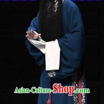 Xiang Lian Case Chinese Peking Opera Laosheng Apparels Costumes and Headpieces Beijing Opera Scholar Garment Elderly Male Chen Shimei Clothing