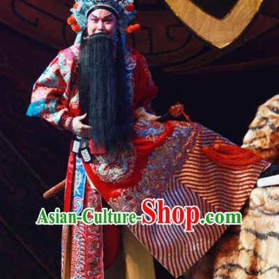 Chinese Peking Opera Martial Male Apparels Costumes and Headpieces Beijing Opera Lord Wu Sangui Garment General Clothing