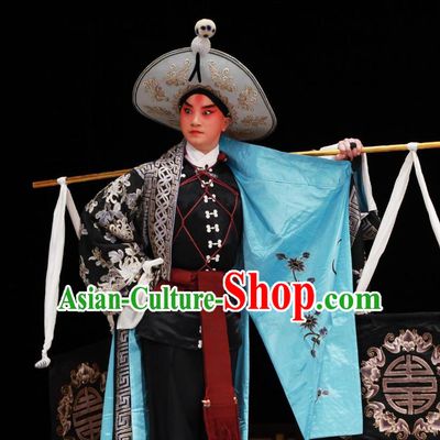 Bai Shui Tan Chinese Peking Opera Wusheng Liu Renjie Apparels Costumes and Headpieces Beijing Opera Takefu Garment Martial Male Clothing