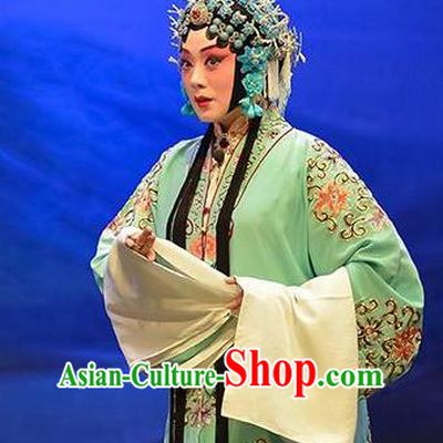 Chinese Beijing Opera Young Mistress Garment Sun An Dong Ben Costumes and Hair Accessories Traditional Peking Opera Actress Dress Madam Apparels