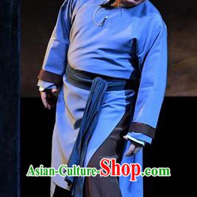 Jin E Chinese Ping Opera Qing Dynasty Civilian Male Garment Costumes and Headwear Pingju Opera Xiaosheng Apparels Clothing