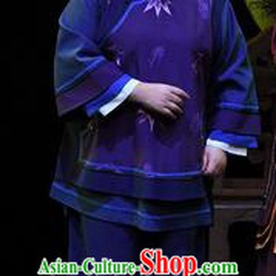 Chinese Ping Opera Elderly Female Servant Apparels Costumes and Headpieces Jin E Traditional Pingju Opera Laodan Dress Garment
