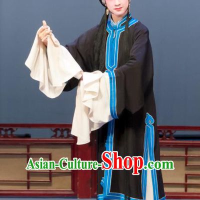 Chinese Ping Opera Distress Maiden Wang Baochuan Apparels Costumes and Headpieces Ban Yao Traditional Pingju Opera Dress Young Female Garment