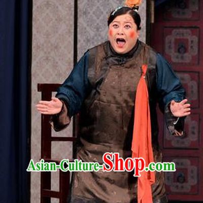 Chinese Ping Opera Old Woman Apparels Costumes and Headpieces Third Sister Yang Goes to Court Traditional Pingju Opera Laodan Dress Garment