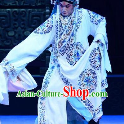 Yu Zhou Feng Chinese Ping Opera Young Male Garment Costumes and Headwear Pingju Opera Wusheng Kuang Fu Apparels Clothing