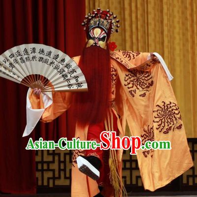 Ying Tian Qiu Chinese Peking Opera Martial Male Apparels Costumes and Headpieces Beijing Opera Swordsman Garment Hero Zhou Chu Clothing