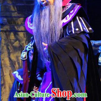 Cao Cao Chinese Peking Opera Laosheng Apparels Costumes and Headpieces Beijing Opera Elderly Male Garment Prime Minister Clothing