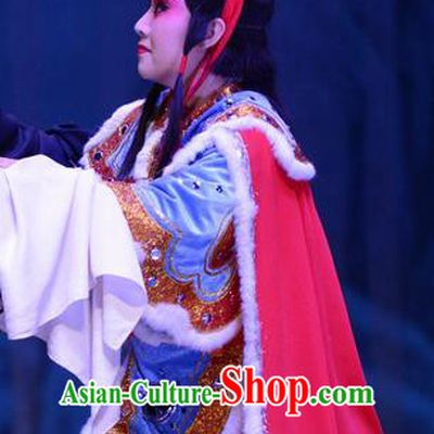 Li Sanniang Chinese Ping Opera Young General Garment Costumes and Headwear Pingju Opera Wusheng Armor Apparels Clothing