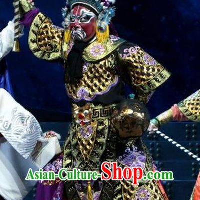 The Tiger Generals Chinese Peking Opera Takefu Apparels Costumes and Headpieces Beijing Opera Wusheng Garment Martial Male Clothing