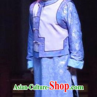 Zhao Yunniang Chinese Ping Opera Republican Period Young Male Garment Costumes Pingju Opera Elderly Childe Apparels Clothing