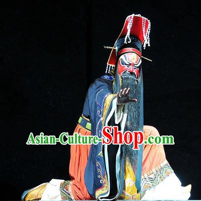 King of Qi Tian Heng Chinese Peking Opera Monarch Apparels Costumes and Headpieces Beijing Opera Lord Garment Monarch Clothing