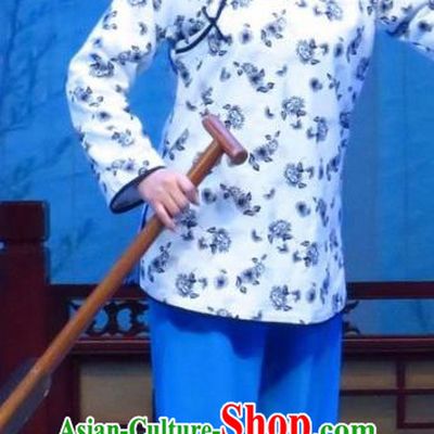 Chinese Ping Opera Republican Period Country Woman Apparels Costumes and Headpieces Zhao Yunniang Traditional Pingju Opera Young Female Dress Garment