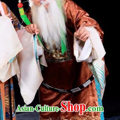 Tai Hou Gai Jia Chinese Sichuan Opera Laosheng Apparels Costumes and Headpieces Peking Opera Chou Garment Chancellor Clothing