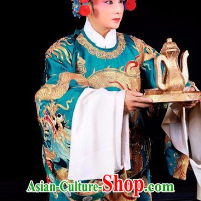 Tai Hou Gai Jia Chinese Sichuan Opera Young Male Apparels Costumes and Headpieces Peking Opera Eunuch Garment Clothing