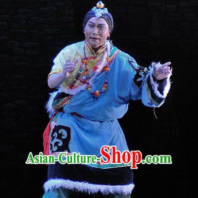 Chen Ai Luo Ding Chinese Sichuan Opera Noble Childe Apparels Costumes and Headpieces Peking Opera Young Male Garment Tibetan Prince Clothing