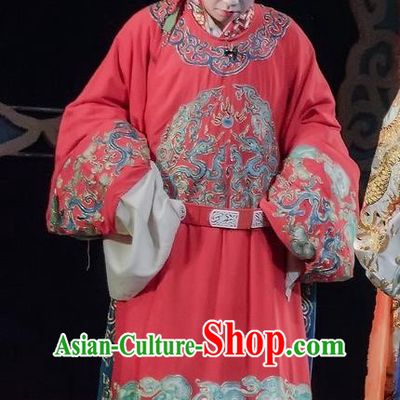 Tai Hou Gai Jia Chinese Sichuan Opera Magistrate Zhang Wuyi Apparels Costumes and Headpieces Peking Opera Young Male Garment Official Clothing