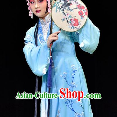 Chinese Sichuan Opera Actress Costumes and Hair Accessories Guiying and Wang Kui Traditional Peking Opera Diva Jiao Guiying Dress Hua Tan Apparels
