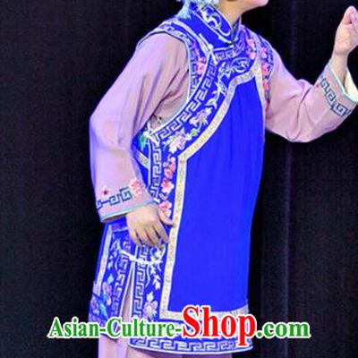 Chinese Sichuan Opera Female Servant Costumes and Hair Accessories Guiying and Wang Kui Traditional Peking Opera Dame Dress Elderly Woman Apparels