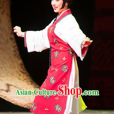 Chinese Sichuan Opera Young Lady Costumes and Hair Accessories Hui Lan Ji Traditional Peking Opera Xiaodan Dress Servant Girl Du Juan Apparels