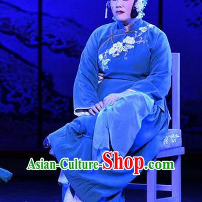 Chinese Ping Opera Aunt Song Apparels Costumes and Headpieces Zhao Jintang Traditional Pingju Opera Elderly Female Dress Garment