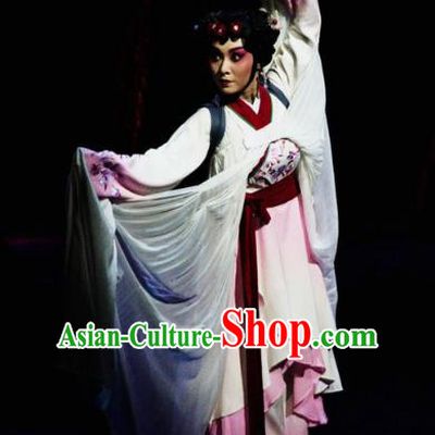 Chinese Sichuan Opera Distress Maiden Du Juan Costumes and Hair Accessories Hui Lan Ji Traditional Peking Opera Young Female Dress Hua Tan Apparels