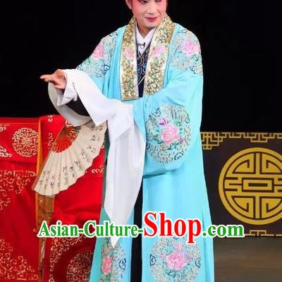 Fen Xiang Ji Chinese Sichuan Opera Scholar Wang Kui Apparels Costumes and Headpieces Peking Opera Niche Garment Xiaosheng Clothing