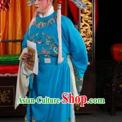 Yan Yan Chinese Sichuan Opera Young Male Apparels Costumes and Headpieces Peking Opera Scholar Garment Childe Li Weide Clothing