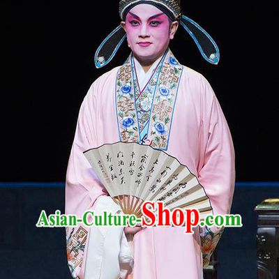 Yan Yan Chinese Sichuan Opera Childe Li Weide Apparels Costumes and Headpieces Peking Opera Young Male Garment Scholar Clothing
