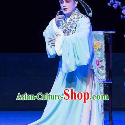 Yan Yan Chinese Sichuan Opera Young Male Li Weide Apparels Costumes and Headpieces Peking Opera Scholar Garment Xiaosheng Clothing
