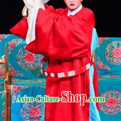 Fen Xiang Ji Chinese Sichuan Opera Number One Scholar Apparels Costumes and Headpieces Peking Opera Xiaosheng Garment Young Male Wang Kui Clothing