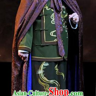 Jin E Chinese Ping Opera Qing Dynasty Landlord Garment Costumes and Headwear Pingju Opera Merchant Apparels Clothing