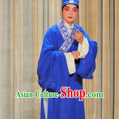 The Legend of White Snake Chinese Sichuan Opera Young Male Apparels Costumes and Headpieces Peking Opera Xiaosheng Garment Scholar Xu Xian Clothing