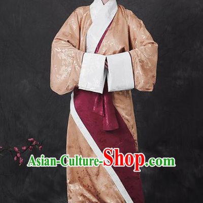 Chinese Traditional Curving Front Robe Hanfu Dress Ancient Han Dynasty Palace Princess Historical Costumes