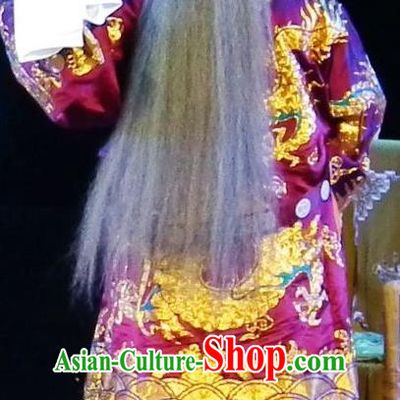 Red Plum Chinese Sichuan Opera Treacherous Official Jia Sidao Apparels Costumes and Headpieces Peking Opera Elderly Male Garment Clothing