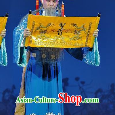 Xue Baochai Chinese Sichuan Opera Official Apparels Costumes and Headpieces Peking Opera Elderly Male Garment Laosheng Clothing