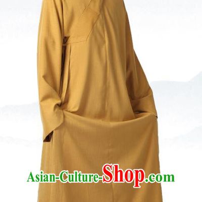 Chinese Traditional Frock Costume Buddhism Clothing Garment Ginger Monk Robe for Men